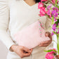 Pink Fleur Vegan Suede Clutch Purse