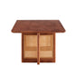 Chinese Style Imitation Rattan Tea Table Walnut Color