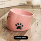 Drinking Water Neck Protection Pet Ceramic Oblique Mouth High Foot Food Basin