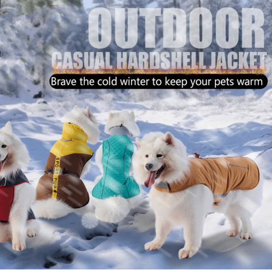 Water- And Wind-Resistant Velcro Jacket For Medium To Large Dogs