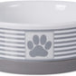 Paw & Patch Ceramic Pet Collection, Medium Set, 6X2", Gray, 2 Piece