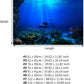 Aquarium Poster, Effect Underwater Background Sticker Thicken PVC Adhesive Static Cling Backdrop Fish Decorative Paper(61×30Cm)