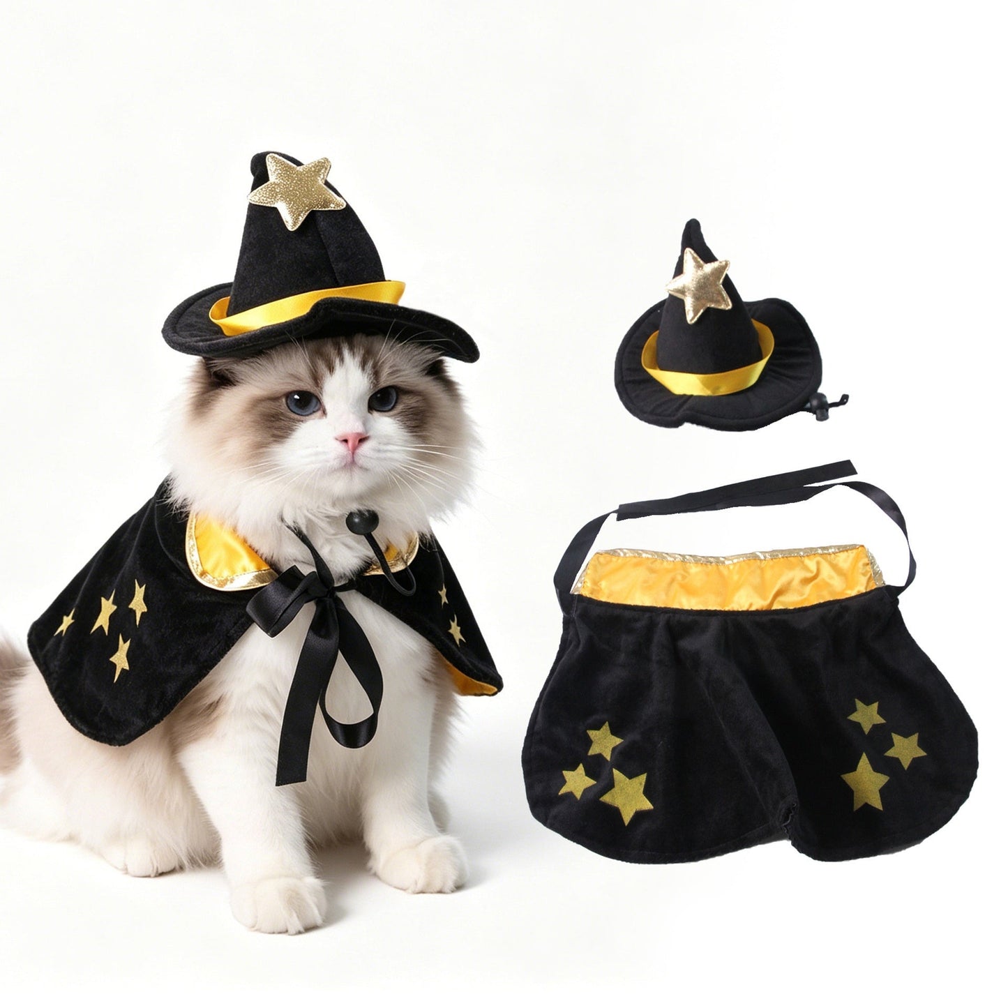 Pet Costume Cat Transformation Funny Holiday Dress-Up Outfit