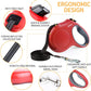 16 ft Retractable Dog Leash with Dispenser and Poop Bags