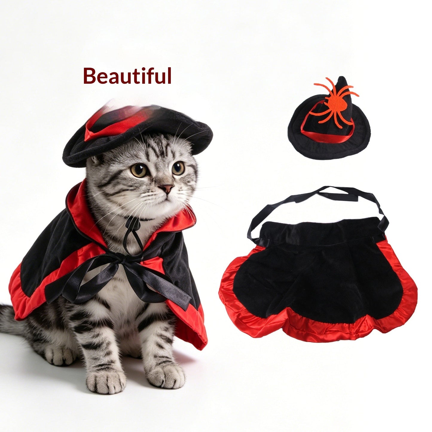 Pet Costume Cat Transformation Funny Holiday Dress-Up Outfit