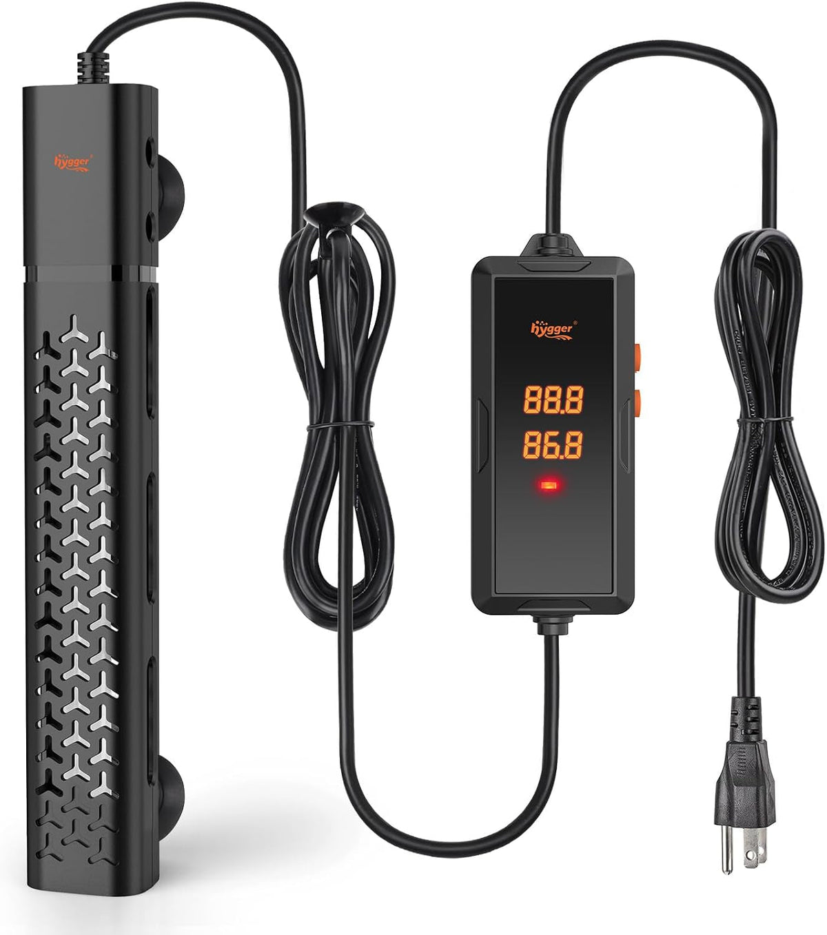 Calentador de acuario hygger de 200W/300W/500W con control de temperatura inteligente