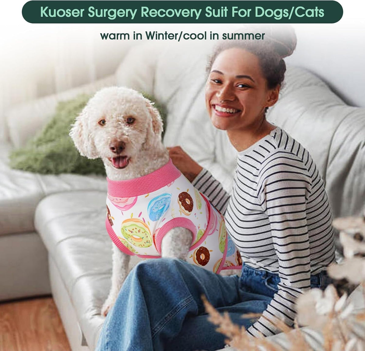 Dog Recovery Onesie Suit After Surgery – 4 Colors, XS–2XL
