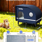 Heated Outdoor Cat House with Thermostatic Pad, 5-Layer Insulation & Skylight (Large, Dark Blue)