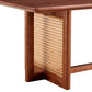 Chinese Style Imitation Rattan Tea Table Walnut Color