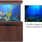 Aquarium Poster, Effect Underwater Background Sticker Thicken PVC Adhesive Static Cling Backdrop Fish Decorative Paper(61×30Cm)