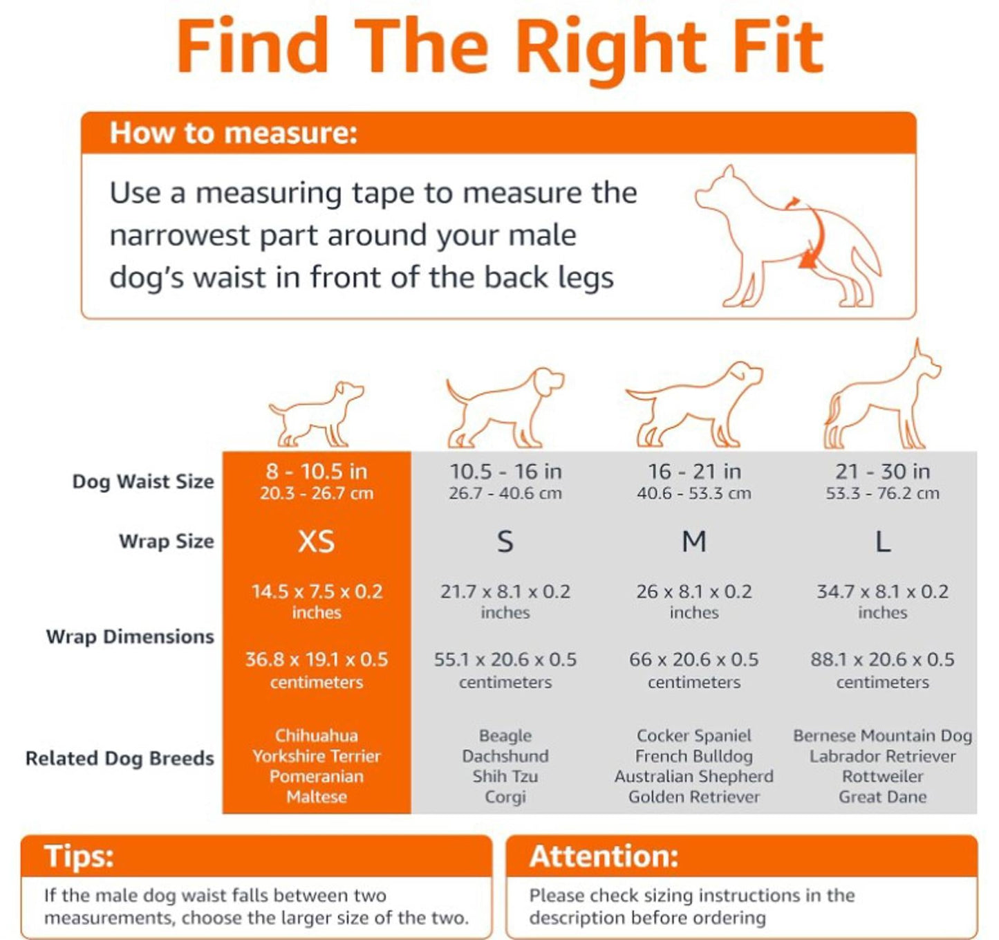 Male Dog Wraps, Disposable - Small Pack of 50 Wraps