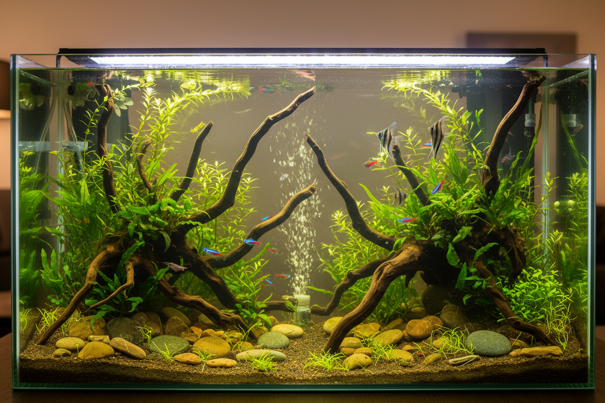 PremiumArtificial AquariumPlantPackage for Fish Tank, Small COLOR 6 pack