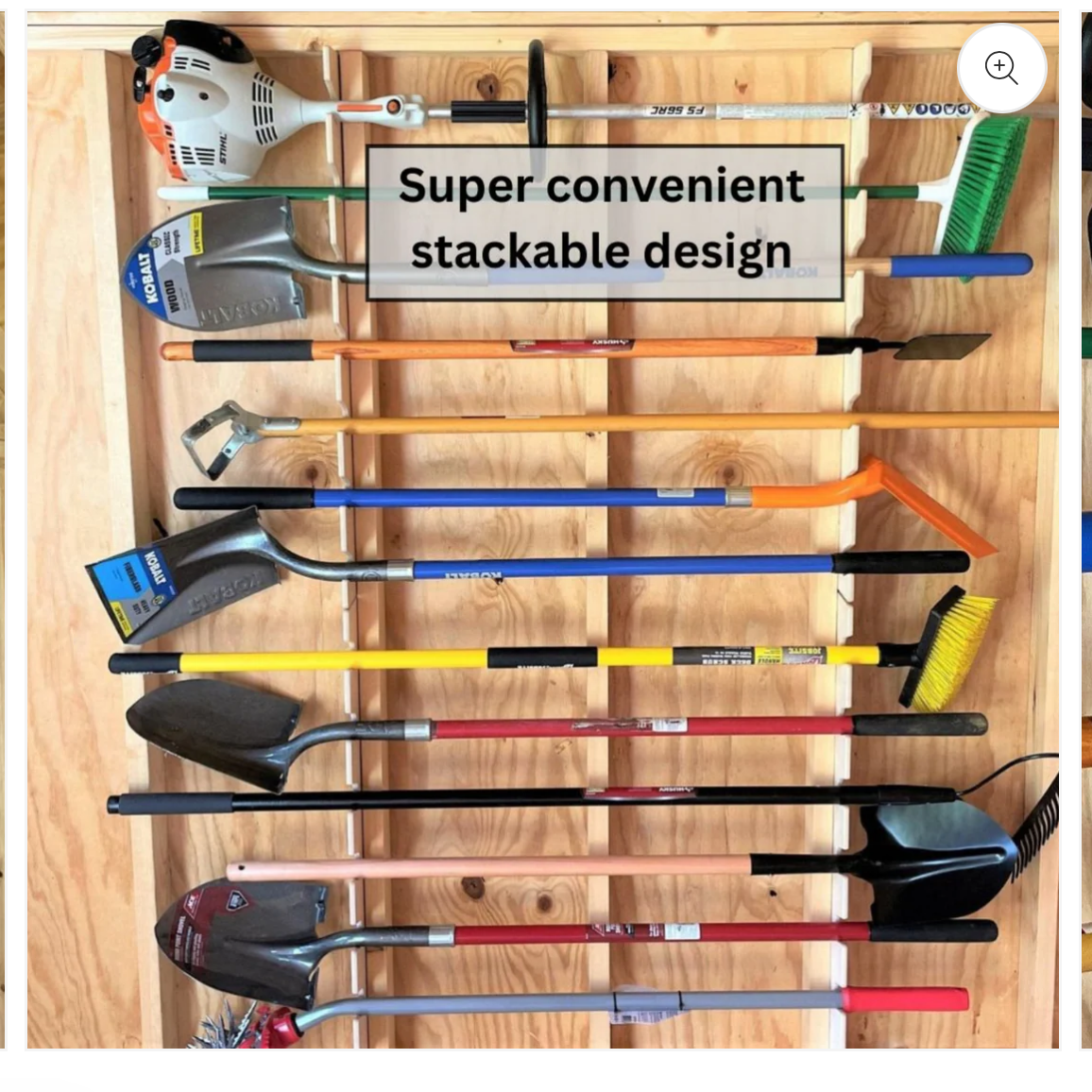 Garden Tool Organizer Rack - Stud Mounted