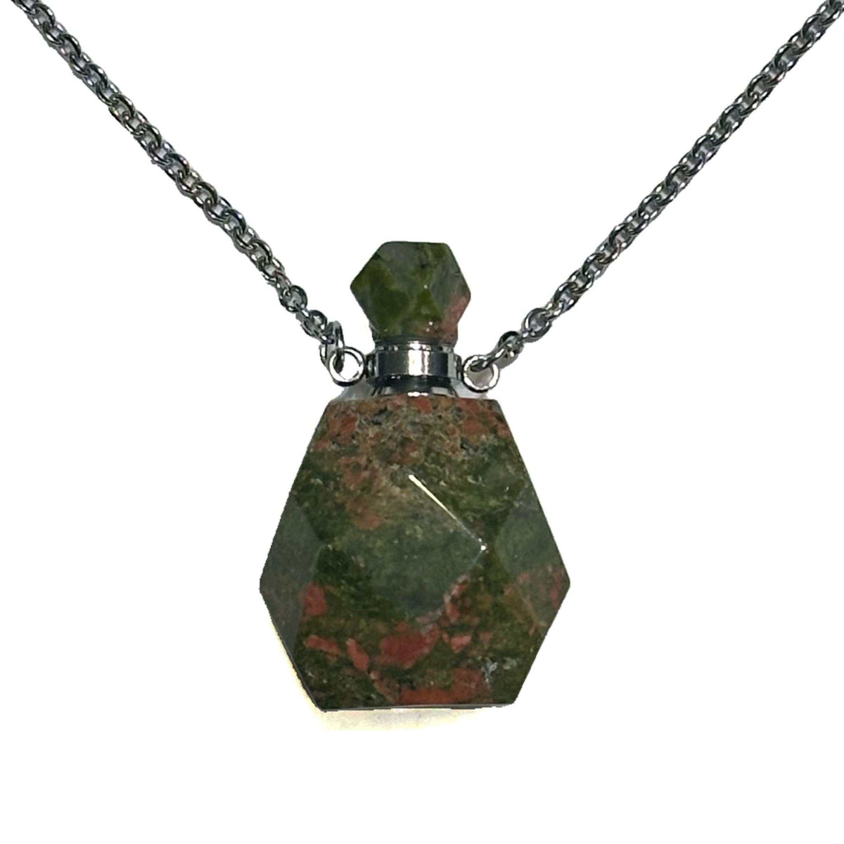 Gemstone Poison Bottle Necklace