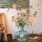 Faux Silk Artificial German Clematis Flower Stem in Orange 40" Tall