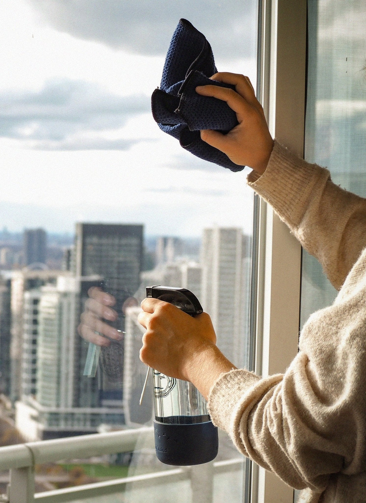 Just Add Water Glass & Window Cleaning Strips (2 Strips) + Reusable Glass Bottle