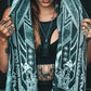 RESTOCKED ✦ GOLDEN TEACHERS V1 • AQUAMARINE • Festival Shawl/Scarf