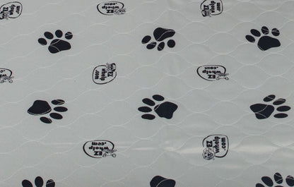 Alfombrilla/Tapete Gris con Huellas de Patas