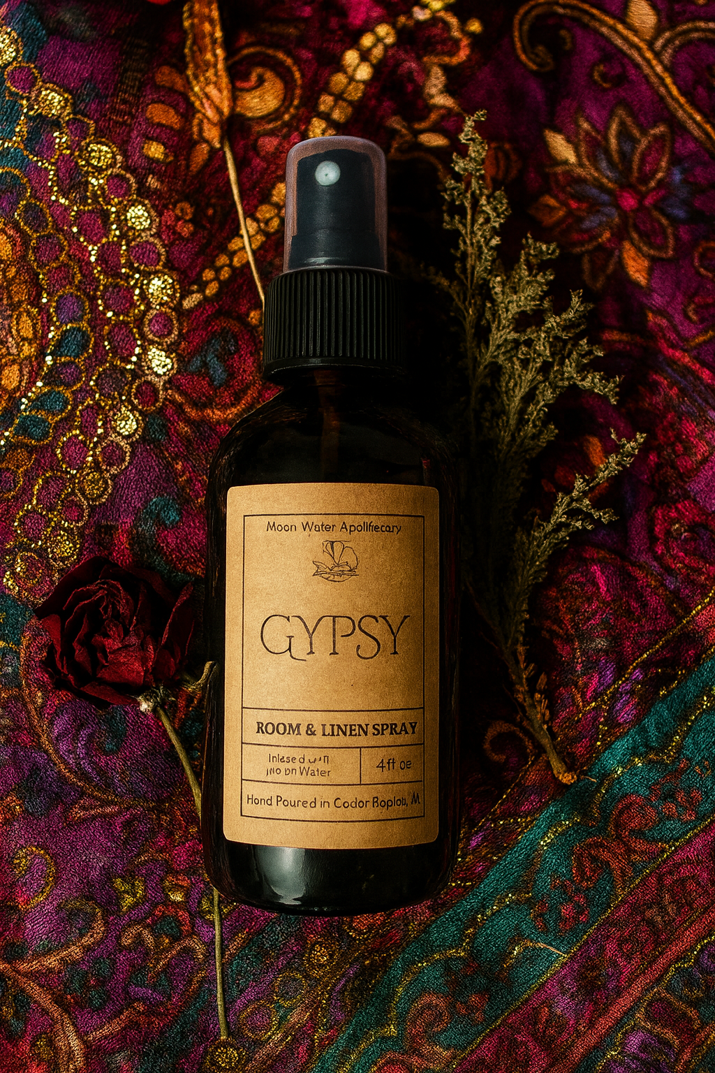Gypsy - Room Spray - inspired by Stevie Nicks - Sandalwood, Amber, Cypress & Patchouli -- by Moon Water Apothecary!