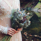Dried Flower Bouquet with Blue Lavender, Pink Gomphrena, Daisies, Wheat & Oregano