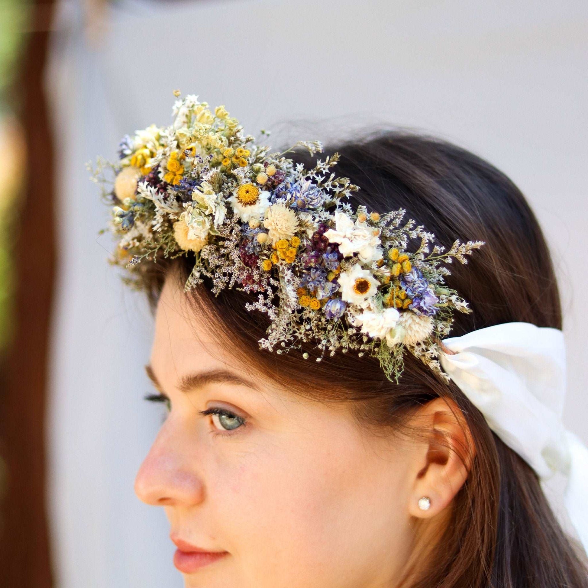 Dried Flower Bouquet – Sunflowers, Eucalyptus, Daisies & Yarrow – Rustic Farm-Grown California Wedding & Home Décor Arrangement