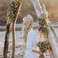 Dried Flower Bouquet – Blue Larkspur, Yarrow, Daisies & Eucalyptus – Rustic Farm-Grown California Wedding & Home Décor Arrangement