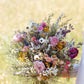 Dried Flower Bouquet with Ranunculus, Yarrow, Daisies & Baby’s Breath