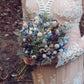 Blue Lavender Dried Bridal crown for Dry Flower Wedding, Rustic Boho Brides, Bridesmaid bouquet, Wildflowers Dried bouquet