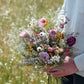 Flower Crown Ranunnculus & Lavender Dried / Dry Flower Wedding, Rustic Boho Brides, Bridesmaid bouquet, Wildflowers Dried bouquet