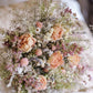 Blush Peony and Babies Breathe Dried Bridal bouquet, Dry Flower bouquet for Weddings / Rustic Boho Bridesmaid bouquet / Wildflower bouquet
