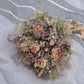 Blush Peony and Babies Breathe Dried Bridal bouquet, Dry Flower bouquet for Weddings / Rustic Boho Bridesmaid bouquet / Wildflower bouquet
