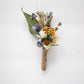 Eucalyptus boutonnière with dried Yarrow and Lavender Dried Bridal bouquet / Dry Flower Wedding, Rustic Boho Brides, Bridesmaid bouquet