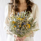 Dried Flower Bouquet with Eucalyptus, Yarrow and Lavender Dried Bridal bouquet