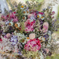 Dried Flowers for Weddings with Pink Peony and Lavender / Dried Bridal bouquet / Rustic Boho Bridesmaid bouquet / Wildflower bouquet