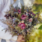 Dried Flowers for Weddings with Pink Peony and Lavender / Dried Bridal bouquet / Rustic Boho Bridesmaid bouquet / Wildflower bouquet