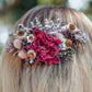Dried Flowers for Weddings with Pink Peony and Lavender / Dried Bridal bouquet / Rustic Boho Bridesmaid bouquet / Wildflower bouquet