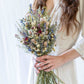 Dried Flower Corsage with Red Roses & Blue Lavender / Bridal bouquet for Wedding / Rustic Boho and Wedding Accessories / Wildflowers