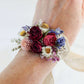 Dried Flower Boutonniere with Red Roses & Blue Lavender / Bridal bouquet for Wedding / Rustic Boho and Bridesmaid bouquet / Wildflowers