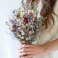 Dried Flower Corsage with Red Roses & Blue Lavender / Bridal bouquet for Wedding / Rustic Boho and Wedding Accessories / Wildflowers