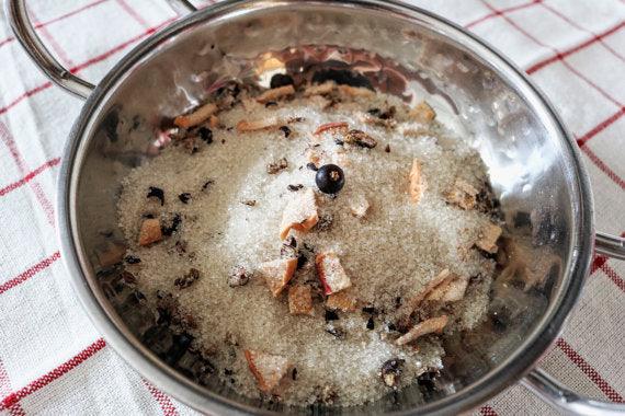 Juniper Apple infused artisan culinary  sugar
