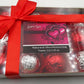 Gift Set (Romance) with 12 luxury bath bomb fizzies - foil wrapped 2.25 oz each, perfect gifts!!
