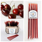 5 Pack CHERRY HONEY TEASERS Natural Honey Snack Sticks Honeystix Straws