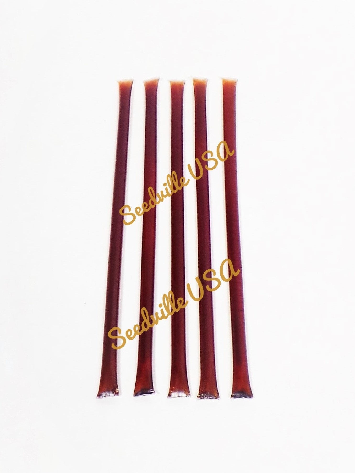 5 Pack CARAMEL HONEY TEASERS Natural Honey Snack Sticks Honeystix Straws