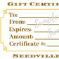 Seedville USA Shop Gift Certificate - Sunflower Design - By Email or Postal Mail - You Choose Amount