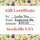 Seedville USA Shop Gift Certificate - Veggie Lovers Design - By Email or Postal Mail - You Choose Amount