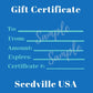 Seedville USA Shop Gift Certificate - Season's Greetings Hanukkah or Christmas Design - By Email or Postal Mail - You Choose Amount