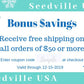 Seedville USA Shop Gift Certificate - Season's Greetings Hanukkah or Christmas Design - By Email or Postal Mail - You Choose Amount
