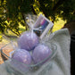 3 bath bombs 5 oz each (Lavender) individually wrapped, bath fizzies, great for dry skin