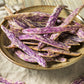 50 DRAGON TONGUE Wax BEAN Yellow & Purple Dragon's Tongue Phaseolus Vulgaris Legume Vegetable Seeds