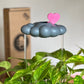 Stormy Dripping Rain Cloud with Pink Heart Charm